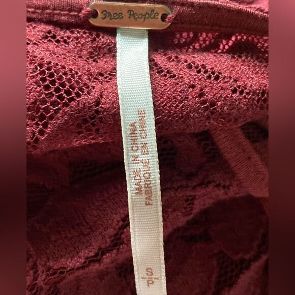 Free People Red lace dress Small - Picture 6 of 7